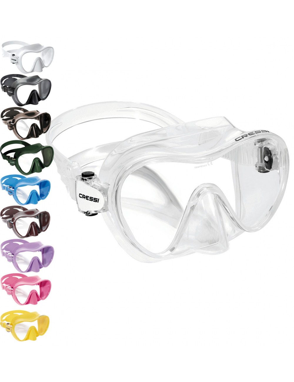 Cressi F1 Mask - Premium Masque Plongee Snorkeling Adulte, Technologie  Frameless, Taille L - S