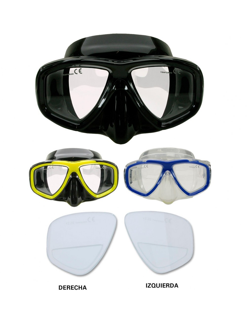 TDS MISTRAL SCUAB DIVING GRADUATED MASK + POSITIVE LENSES