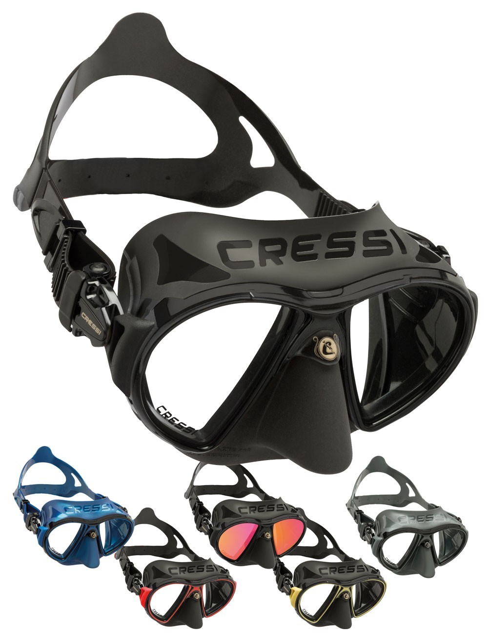 MASQUE CRESSI PLONGEE ZEUS SILICONE NOIR