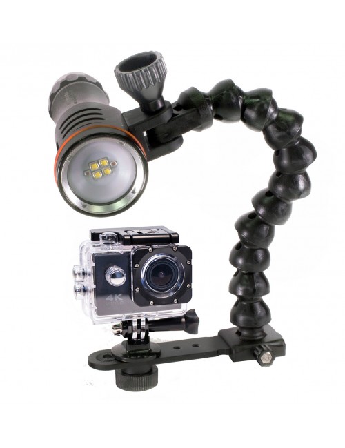SK8 ELITE PLUS 4K HD ACTION CAM + LIGHTING SYSTEM SET FOR DIVING & SNORKEL