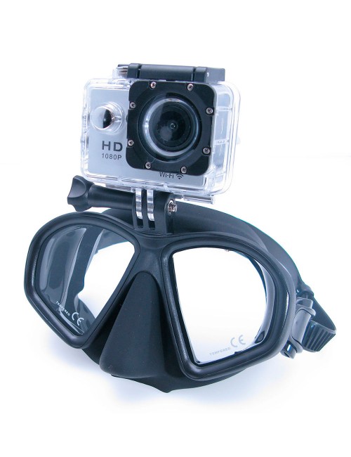 PACK ACTION CAM SK8 ELITE PLUS 4K HD + MASQUE COVERT AVEC PORTEUR POUR PLONGEE SNORKEL
