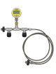 AIR/OXYGEN METALIC DECANTING HOSE DIGITAL PRESSURE GAUGE