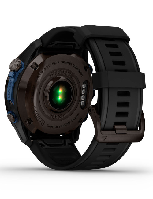 GARMIN DESCENT™ Mk3i COMPUTER 51 MM TITANIUM GREY DLC BLACK SILICONE STRAP