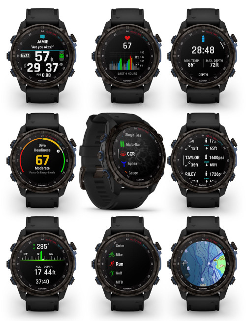 GARMIN DESCENT™ Mk3i COMPUTER 51 MM TITANIUM GREY DLC BLACK SILICONE STRAP