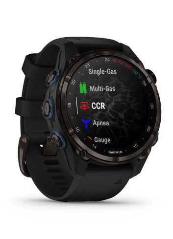 GARMIN DESCENT™ Mk3i COMPUTER 43 MM TITANIUM GREY DLC BLACK SILICONE STRAP