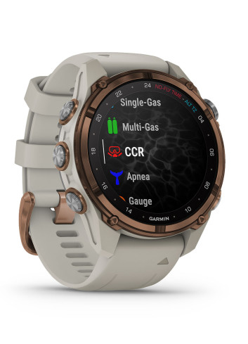 GARMIN DESCENT™ Mk3i COMPUTER 43 MM BRONZE TITANIUM PVD COATING GRAY SILICONE STRAP