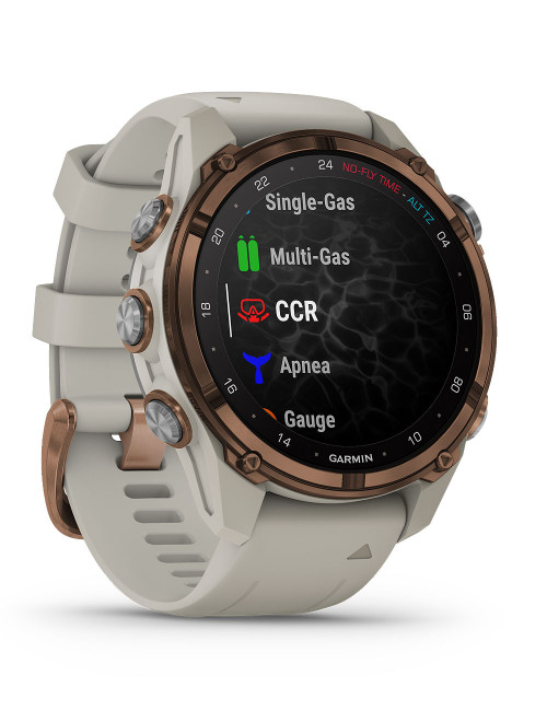 GARMIN DESCENT™ Mk3i COMPUTER 43 MM BRONZE TITANIUM PVD COATING GRAY SILICONE STRAP