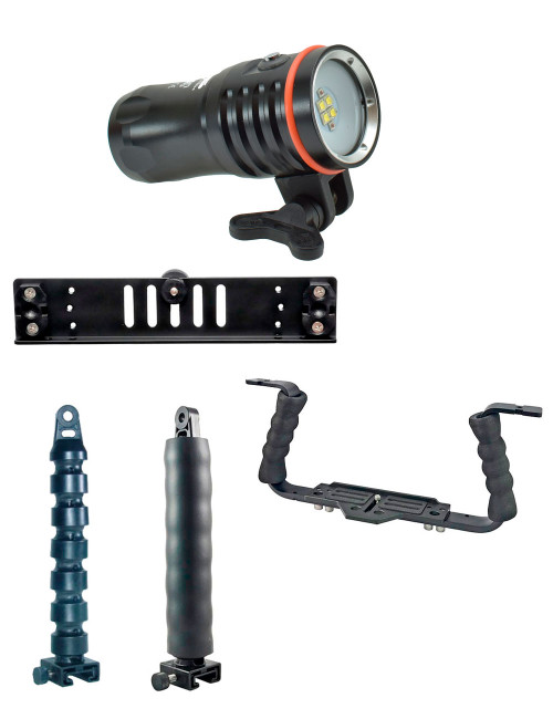 UNDERWATER PHOTO VIDEO LIGHTING SET SCUBA DIVING TDS SUBACQUA