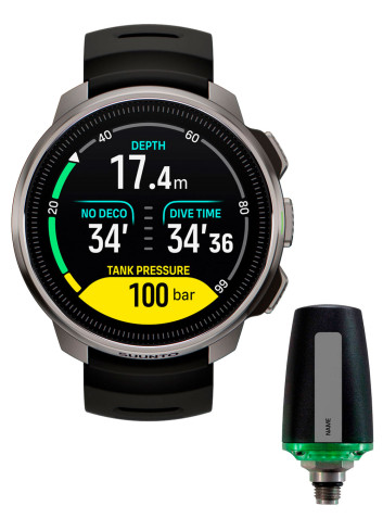 SUUNTO OCEAN STEEL BLACK DIVING COMPUTER + TRANSMITTER SET