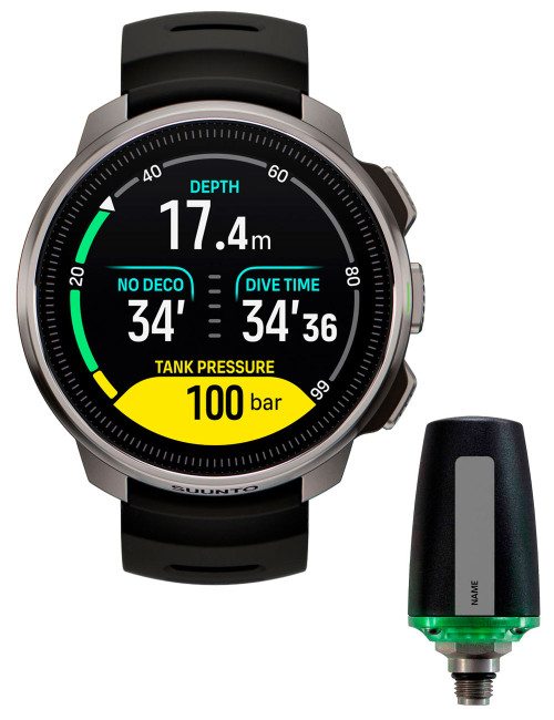 SUUNTO OCEAN STEEL BLACK DIVING COMPUTER + TRANSMITTER SET
