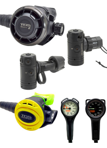 TDS GULL Z TEK REVERSIBLE SCUBA DIVING REGULATOR SET